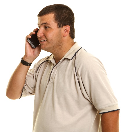  A man talking on the phone. 