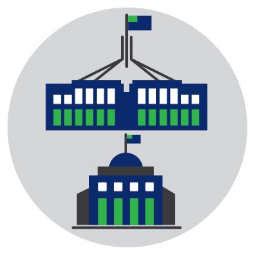 Icons for Australian Government and state and territory governments