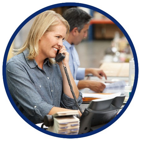 A woman talking on the phone