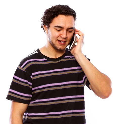 A man talking on the phone