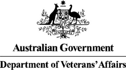 Australian Government Department of Veterans' Affairs logo.