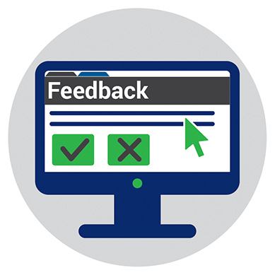 Feedback website page icon.