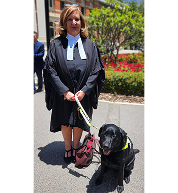 photo of Rita and Guide Dog Joel