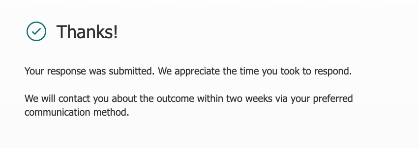 An effective and customised survey response submission notification